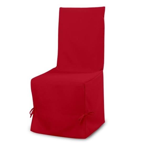 SOLEIL DOCRE Housse de chaise Panama 50 cm rouge