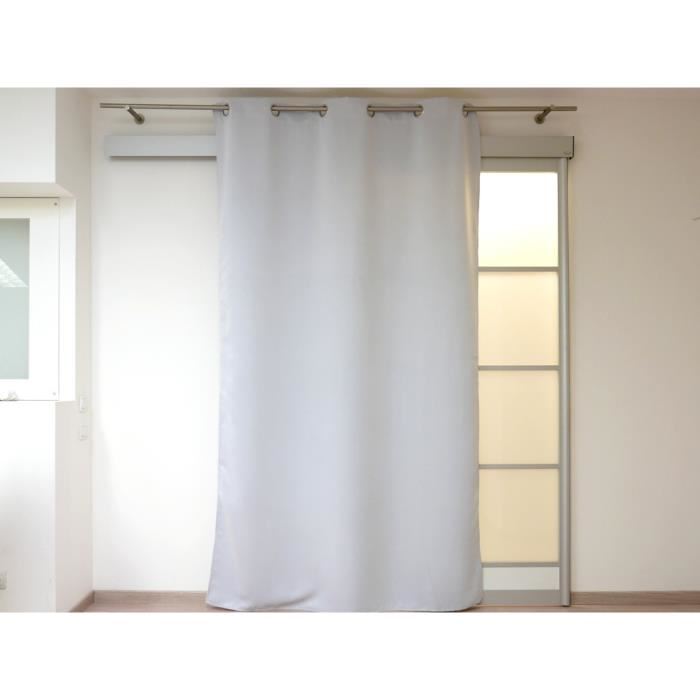 SOLEIL D'OCRE Rideau occultant a ?illets 140x240 cm gris pale