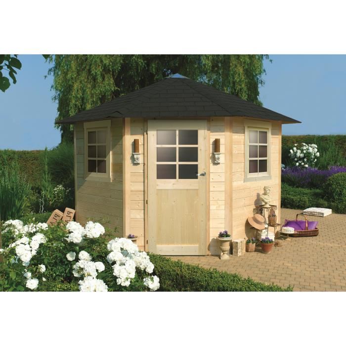 Abri de jardin bois Milano, 5.34 m² Ep.28 mm SOLID
