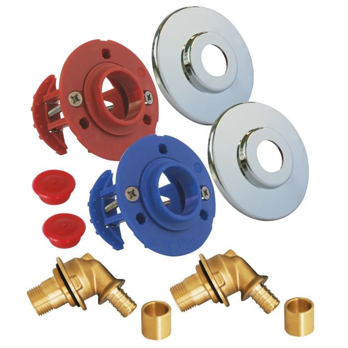 Sortie De Cloison Male A Glissement Pour Tube Per, Diam.16 Mm 12 X 17 Mm Fixoplac
