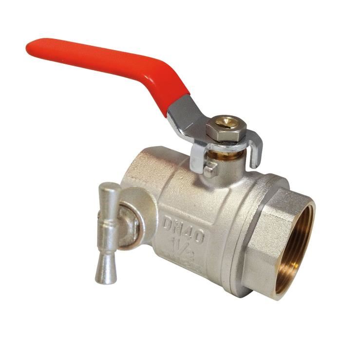 Vanne A Sphere Double Femelle A Purge Somatherm V470 - Acs - 3/4 - Passage Integral - Garantie 5 Ans