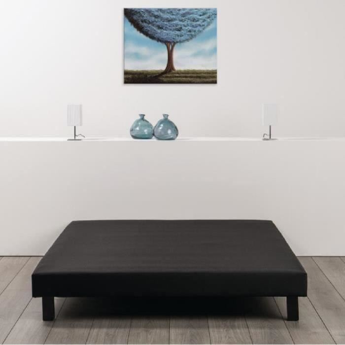 Sommier Tapissier 160x200 Cm Noir Pieds Inclus Deko Dream Rakenne