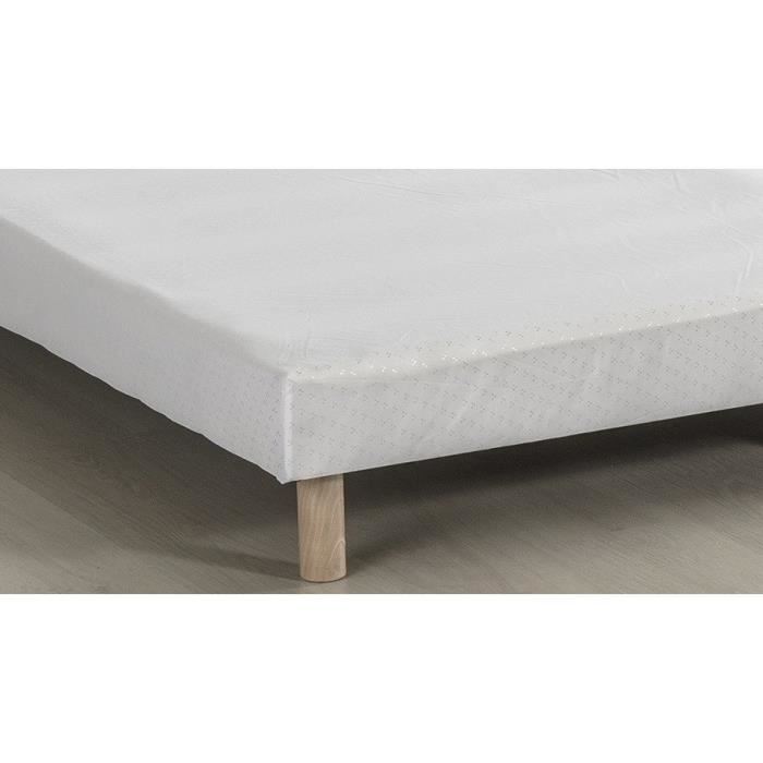 Deko Dream Rakenne Sommiers Tapissiers A Lattes X 2 180 X 200 Bois Massif Blanc Pieds