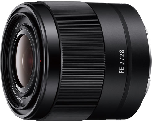 Objectif Grand Angle Sony Fe 28mm F/2 Pour Camescopes Et Hybrides - Ouverture F/2.0 - Poids 200g
