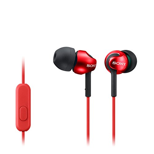 Ecouteurs Intra Auriculaires Sony Mdr Ex110larae Rouge Filaire Telecommande