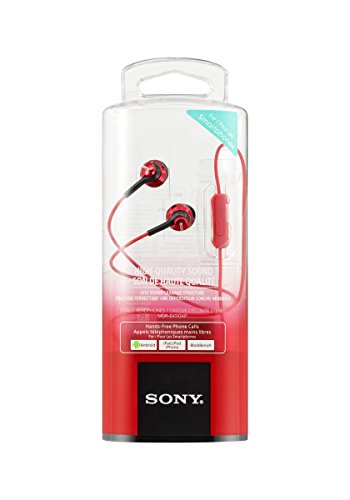Ecouteurs Intra Auriculaires Sony Mdr Ex110larae Rouge Filaire Telecommande