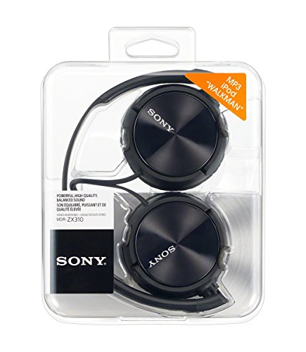 Écouteurs Filaires Sony Mdr-zx310 Bandeau Reglable Leger Pivotant Noir