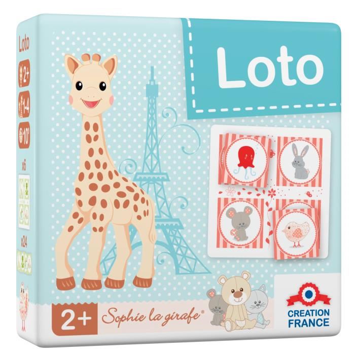 Jeu De Societe - Sophie La Girafe Loto - 24 Cartes - Garcon Et Fille - A Partir De 2 Ans