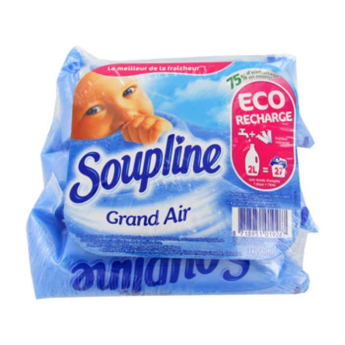 Adoucissant Grand Air Soupline - les 3 berlingots de 200 ml