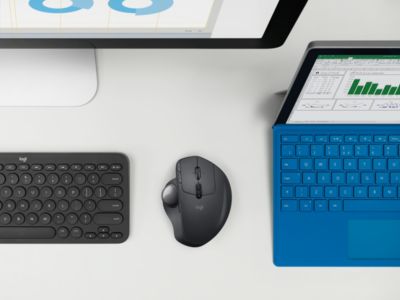 Souris Ergonomique - Sans Fil - Logitech - Mx Ergo - Graphite