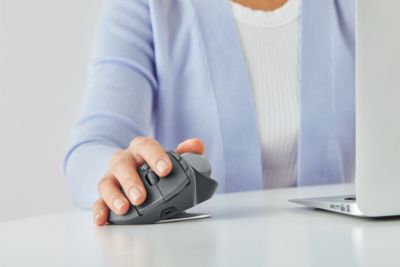 Souris Ergonomique - Sans Fil - Logitech - Mx Ergo - Graphite