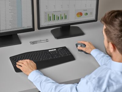 Souris Ergonomique - Sans Fil - Logitech - Mx Ergo - Graphite
