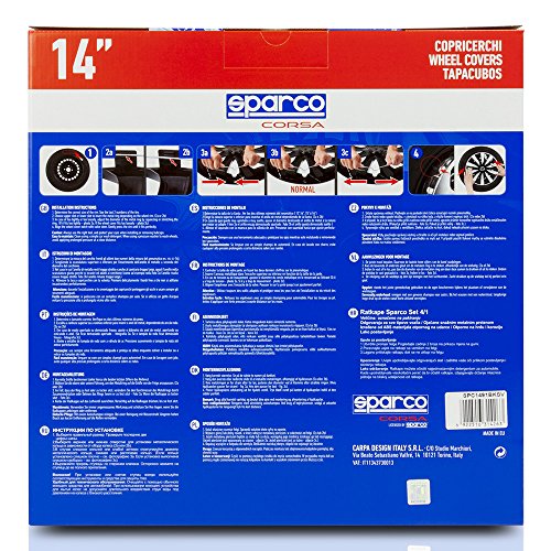Sparco 4 Enjoliveurs Lazio 14 Noir Et Argent