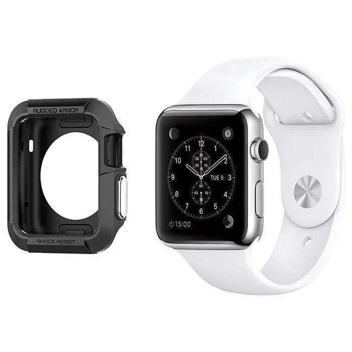 Spigen Rugged Armor Coque Apple Watch Serie 2 42mm Noir