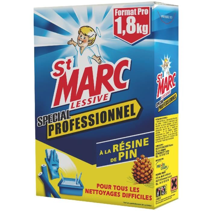 St Marc Proessionnel Lessive Gros Nettoyage Decape Degraisse Nettoie A La Resine De Pin 18kg Fabrique En France