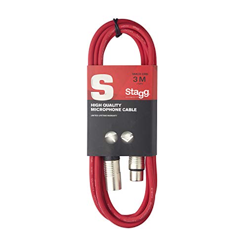 Stagg Rouge 3 M Cable Microphone Xlr Et