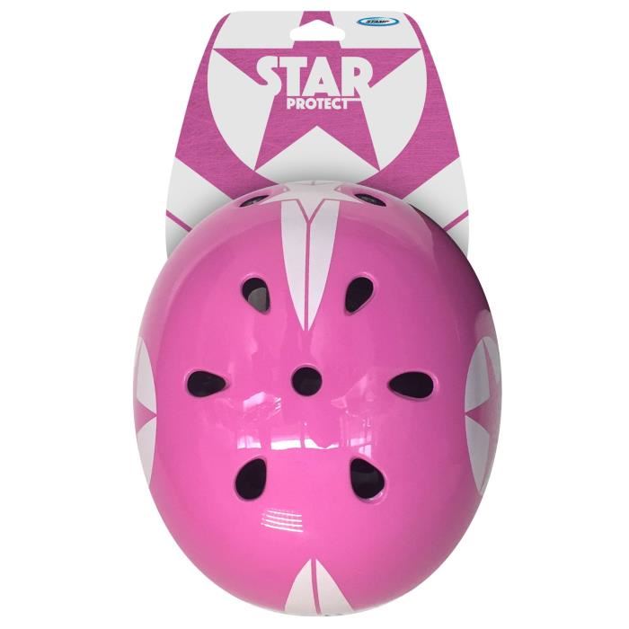 Stamp Casque Skate Pink Star Avec Molette Dajustement Taille 54 60 Cm