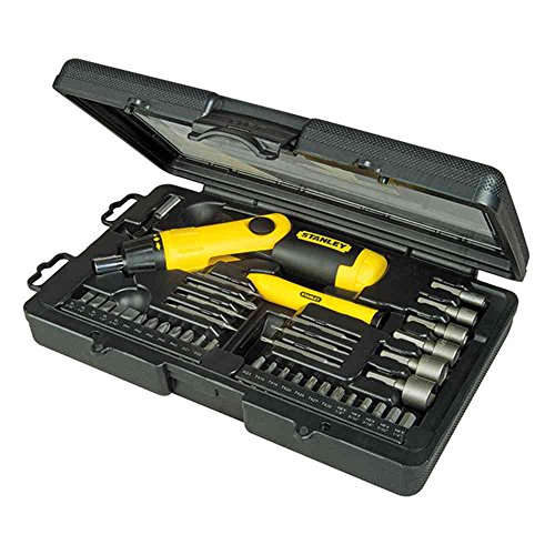 Tournevis porte-embouts pistolet articulé à cliquet - 40 pièces STANLEY