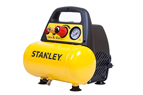Stanley Compresseur sans huile Coaxial 6L 8 bar 1,5CV avec manometre - DN 200/8/6 STANLEY 110400