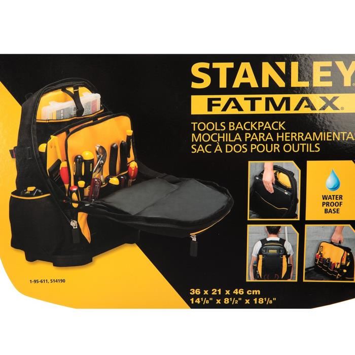 Stanley 1 95 611 Fatmax Sac A Dos Porte Outils 47 X 40 X 20 Cm