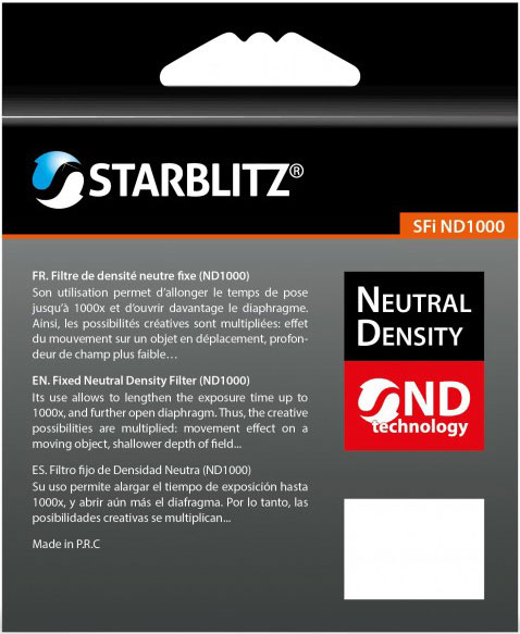 STARBLITZ Filtre Gris Neutre ND1000 D58mm