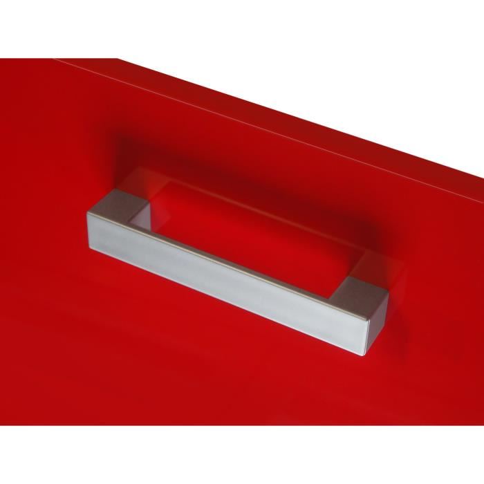 Start Caisson Bas De Cuisine L 40 Cm Avec Plan De Travail Inclus - Rouge Brillant