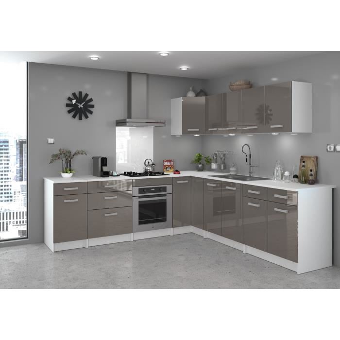 Start Meuble Four Avec Plan De Travail L 60 Cm - Taupe Brillant