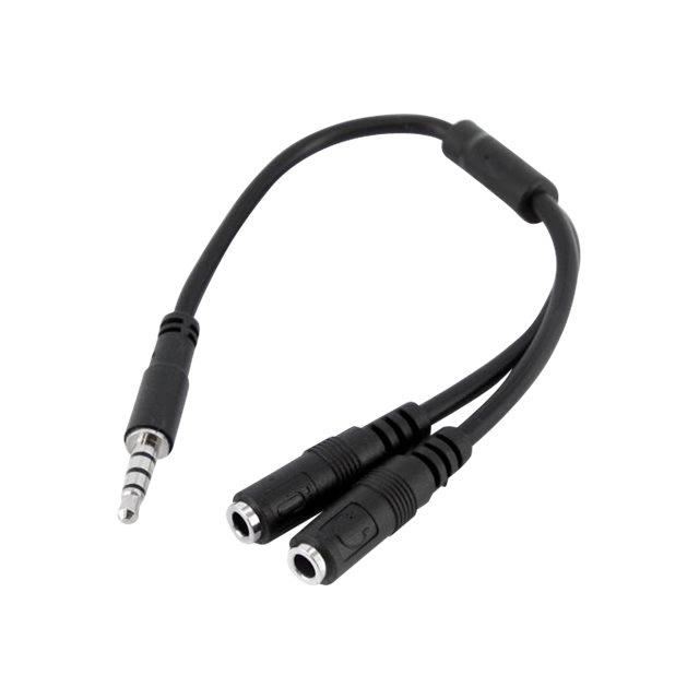 Repartiteur De Casque Micro - Startech - Mini-jack 35mm - Connecteur Droit - Noir