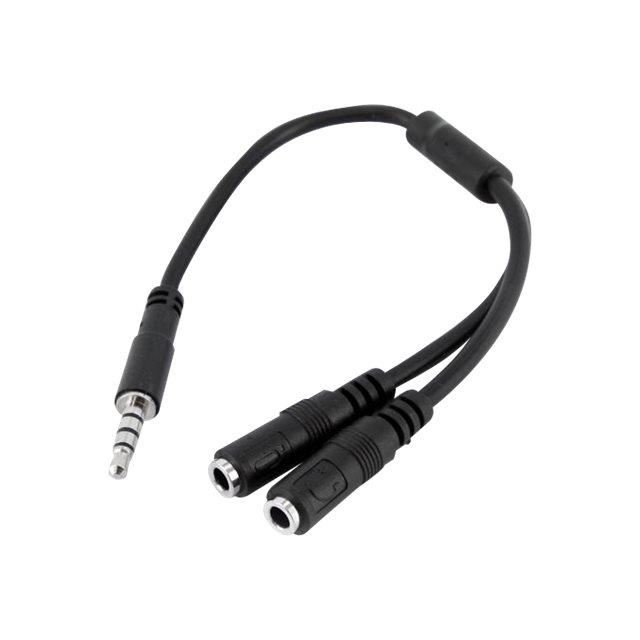 Repartiteur De Casque Micro - Startech - Mini-jack 35mm - Connecteur Droit - Noir