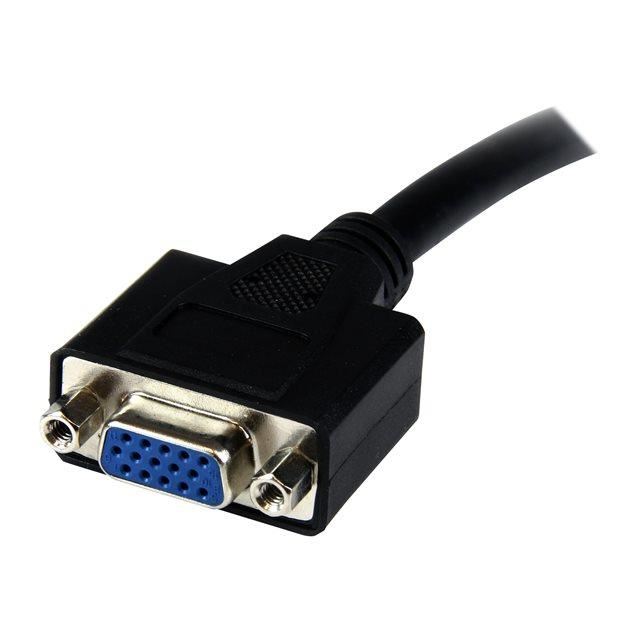 Cable Adaptateur Dvi Vers Vga De 20cm - M/f - Noir - Convertisseur Dvi-i Vers Hd15 De 20 Cm - M/f - Dvivgamf8in