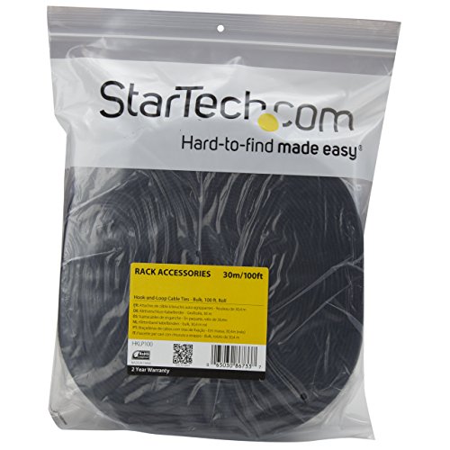 Startech Attaches De Cable A Boucles Auto-agrippantes En Vrac - 30,4 M - Noir