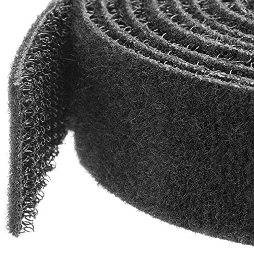 Startech Attaches De Cable A Boucles Auto-agrippantes En Vrac - Rouleau De 7,6 M - Sangle Pour Cables Sur Mesure - Noir - Tissu