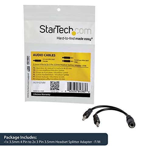 Startech.com Cable Separateur De Casqu ....