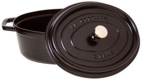 Staub Cocotte Ovale  - En Fonte - Emaillee - 31 Cm - 55l - Noir Mat