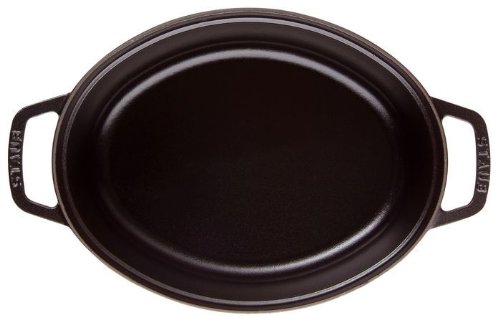 Staub Cocotte Ovale  - En Fonte - Emaillee - 31 Cm - 55l - Noir Mat