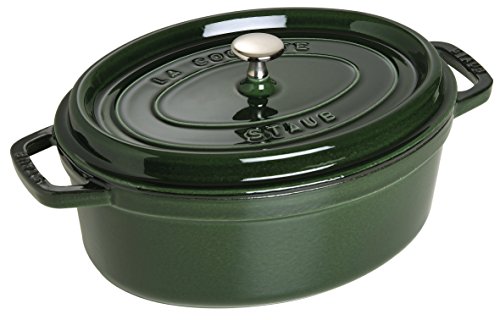 Cocotte En Fonte Emaillee Ovale Staub Basilic -?