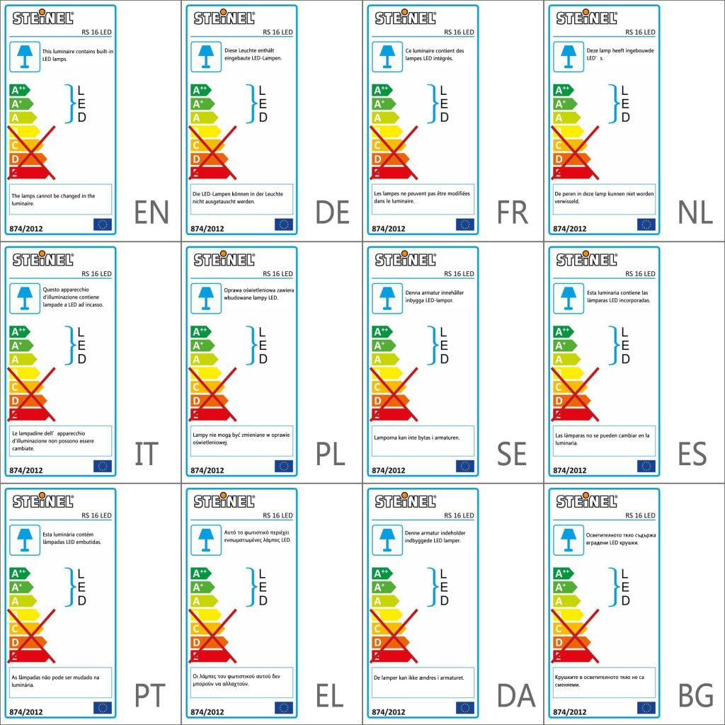 Steinel Rs 16 Led Glas 035105 Plafonnier Led Avec Detecteur De Mouvements
