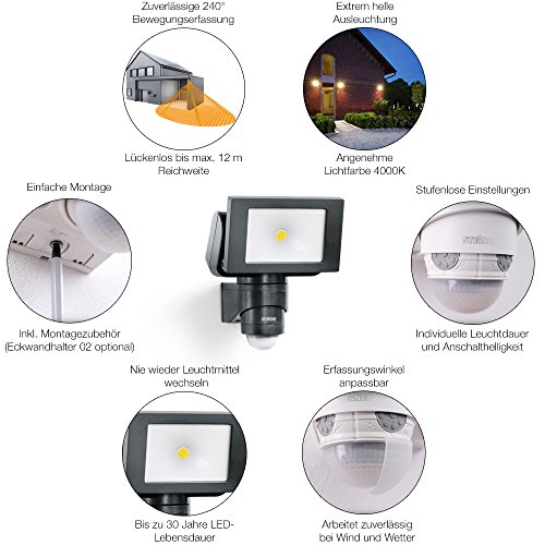 Steinel - Projecteur Exterieur Avec Detecteur - Ls 150 S Led 147w 4000k Ip44 - Noir