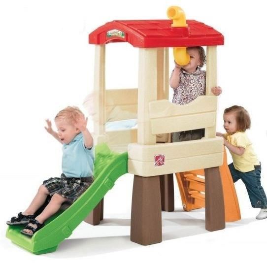 Maisonnette Perchee Enfants Avec Toboggan - Step2 Lookout Treehouse Aire De Jeux Enfant