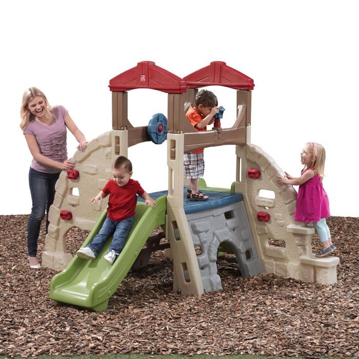 Step2 Alpine Ridge Aire De Jeux Enfant Avec Toboggan Pour Enfants Exterieur Jardin