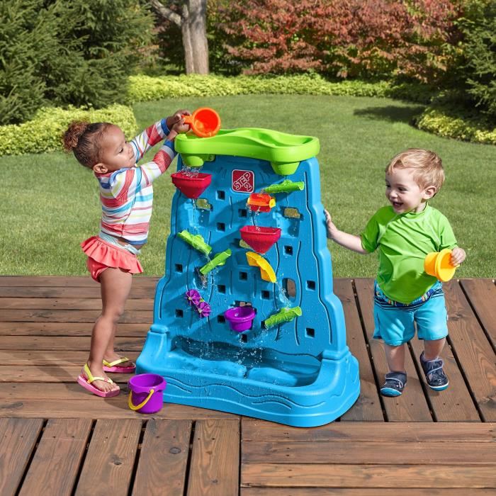 Step2 - Mur Deau Waterfall Discovery - Jeu Deau Pour Le Jardin - Garcon Et Fille - A Partir De 18 Mois