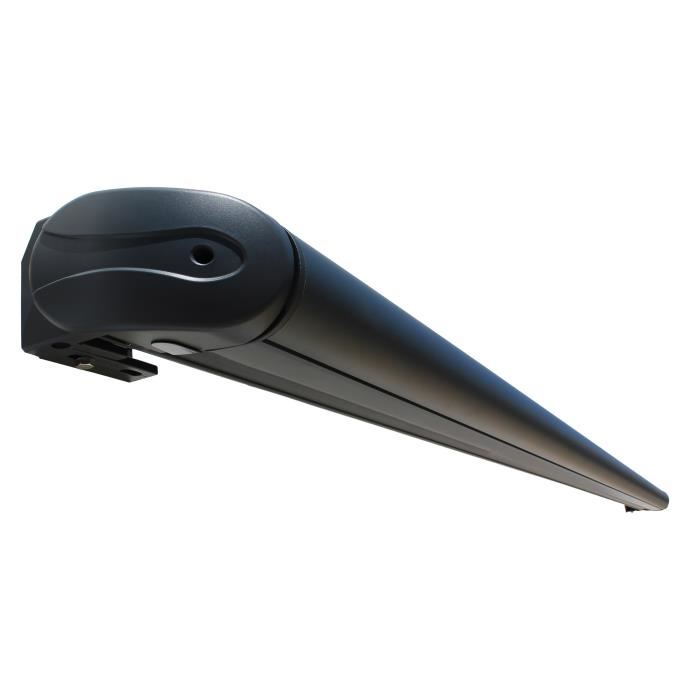 Store banne motorise coffre integral 6x35m taupe LED et capteur vent Structure grise anthracite PROTECT LED SMART OMBRAZUR