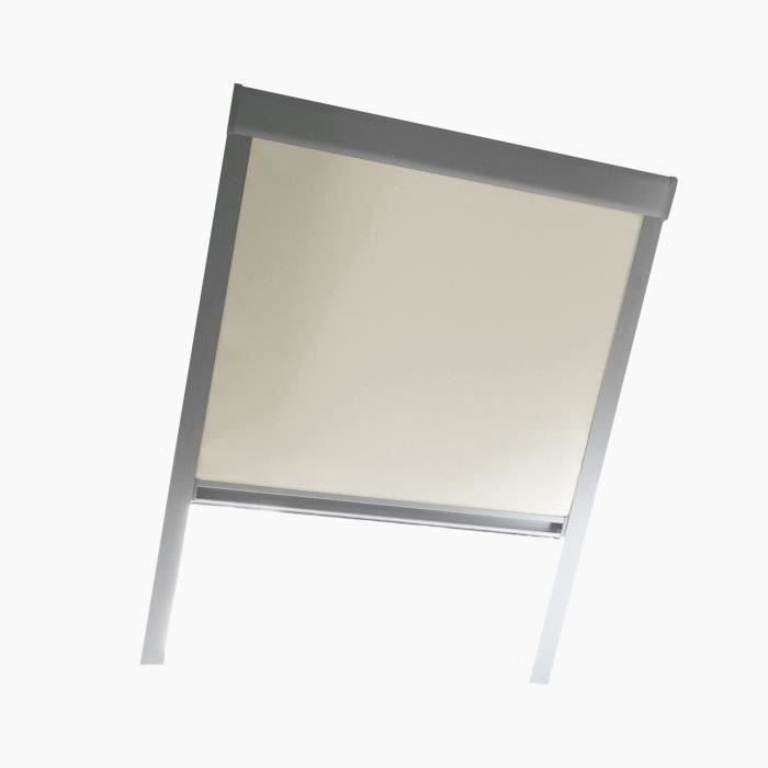 Store de fenetre de toit occultant beige VELUX S06 - L.114 x H.118 cm - MADECO