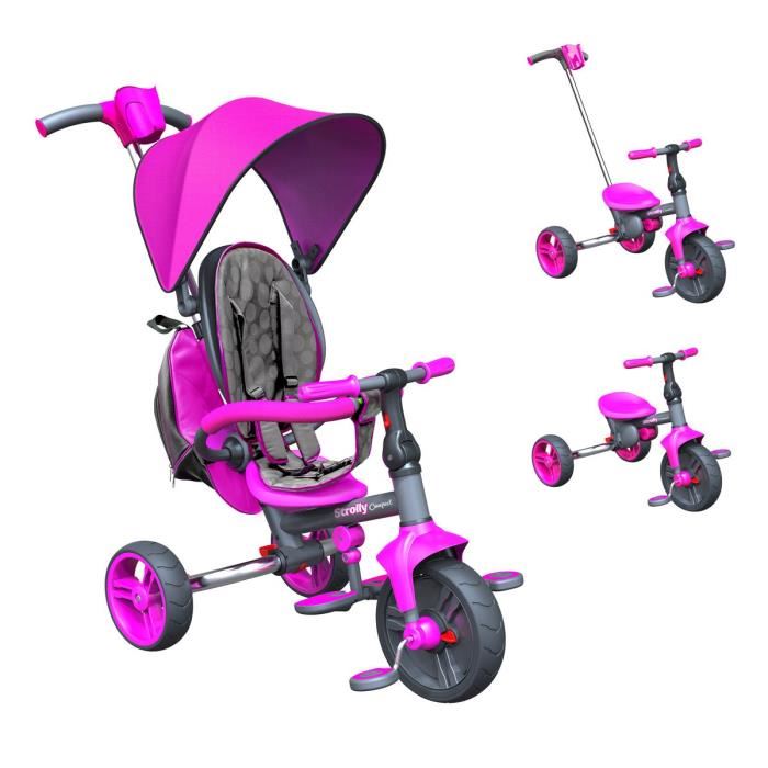Strolly - Tricycle Evolutif Strolly Compact - Rose