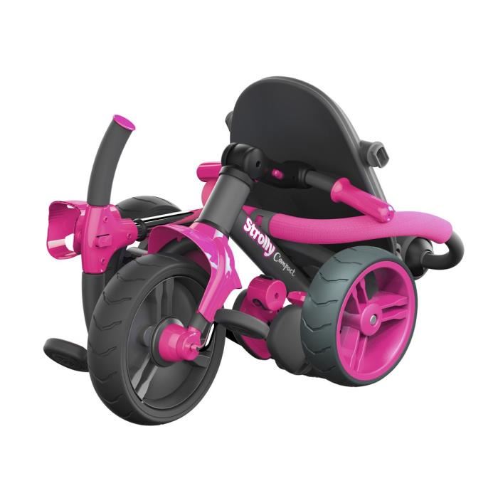 Tricycle évolutif 4 En 1 Pour Enfant 1-6 Ans - Poussette, Tricycle Guidé, Tricycle Autonome - Auvent Réglable, Harnais De Sécurité, Support Jusqu'à 25 Kg