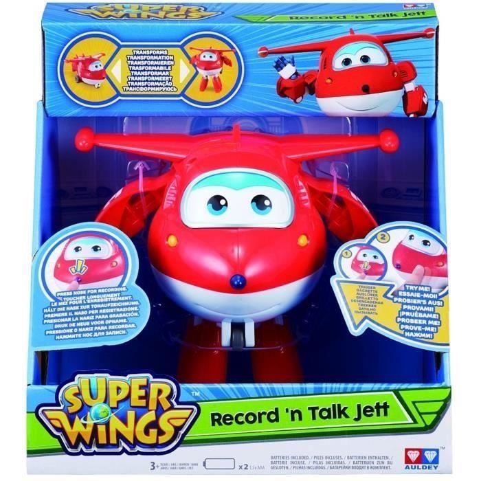 Figurine Transformable Super Wings - Jett - Jouet Interactif 16cm - Mixte - A Partir De 3 Ans