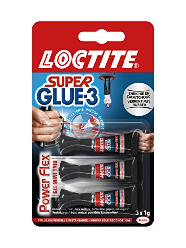 Colle Loctite Super Glue 3 Power Flex 3 Mini Tubes 3x1g Colle Instantanee Puissante