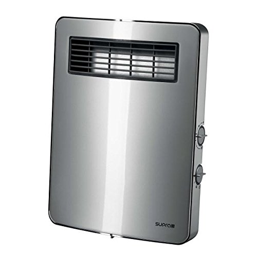 Radiateur Soufflant Etno Supra - 2000 W - Gris - Salle De Bain - Electrique - Mecanique