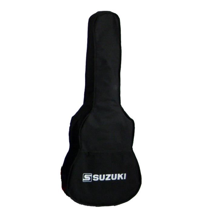 SUZUKI Guitare Folk electro acoustique noire avec housse de protection