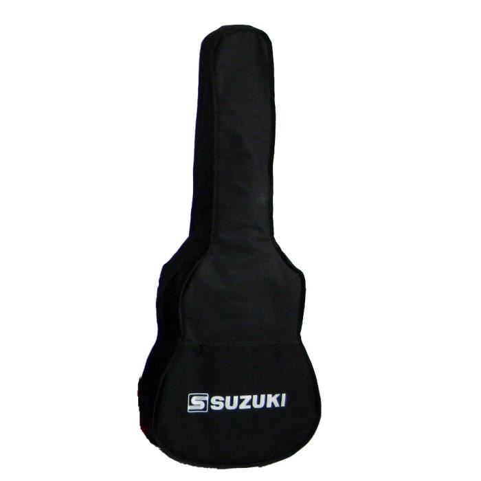 Suzuki Guitare Folk Electro-acoustique Noire Avec Housse De Protection